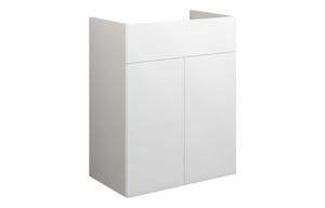 Eden 500mm Standard Basin Unit - White Gloss (Grey Cab)